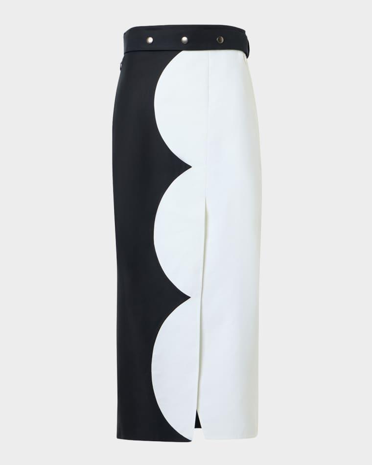 Colorblock Double-Face Midi Pencil Skirt by AKRIS