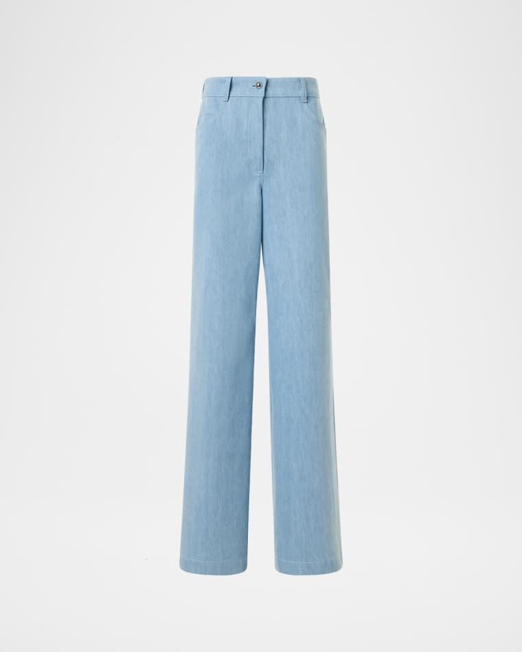 Cooper Wide-Leg Denim Pants by AKRIS