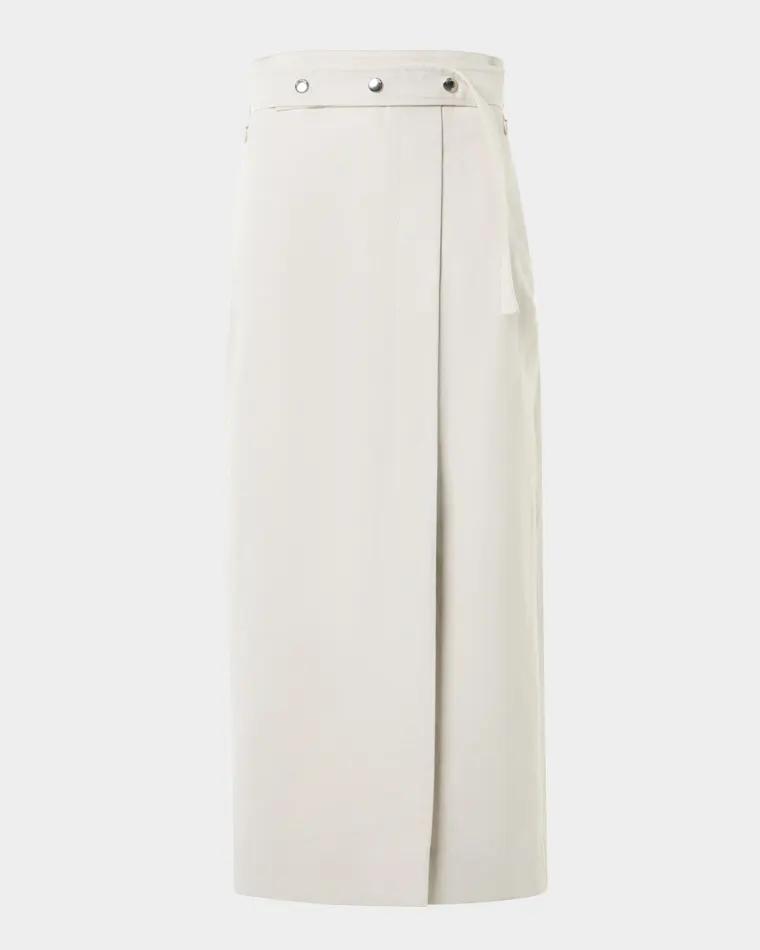 Cotton-Linen Wrap Skirt by AKRIS
