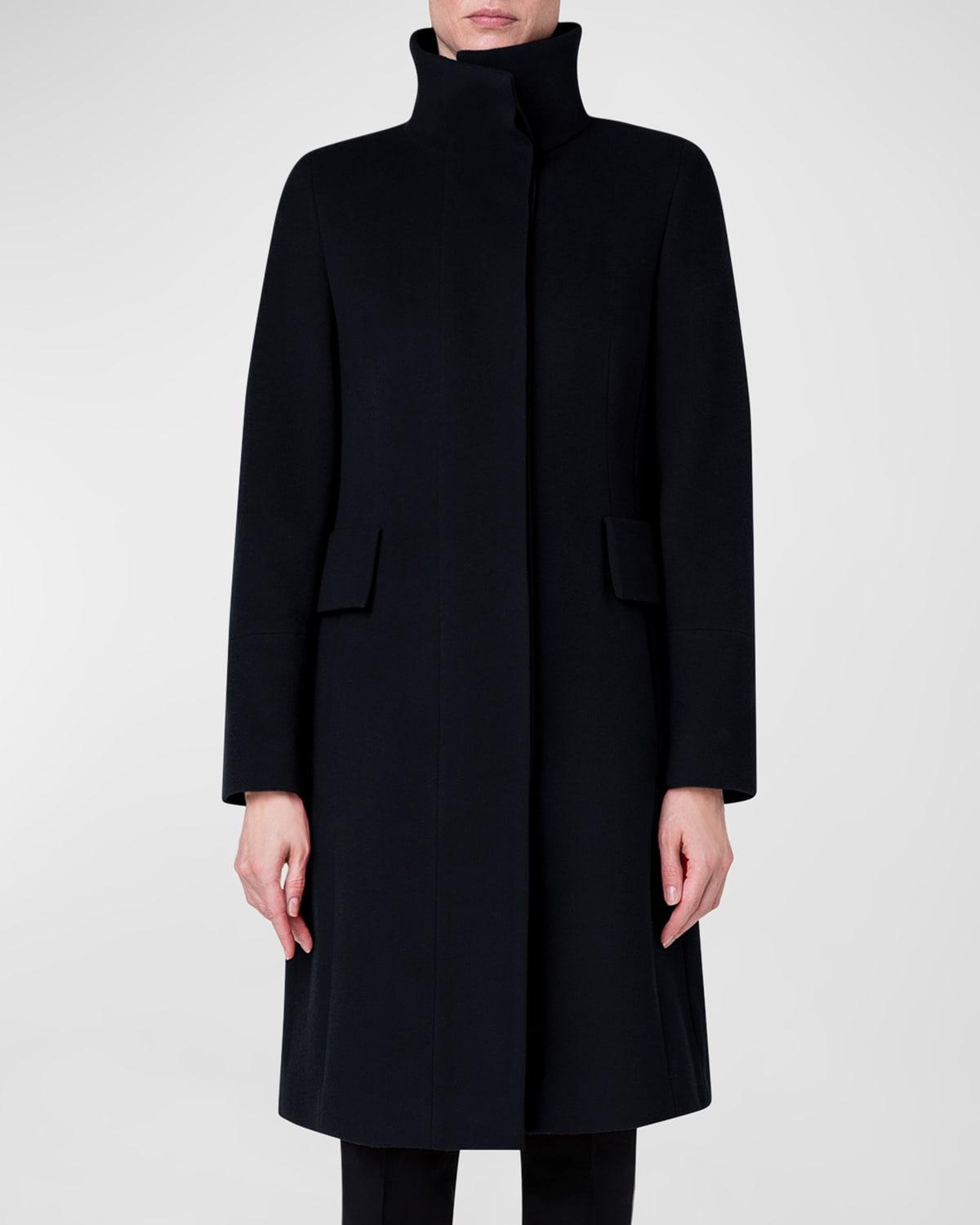Duffle Knee-Length Wool Coat by AKRIS