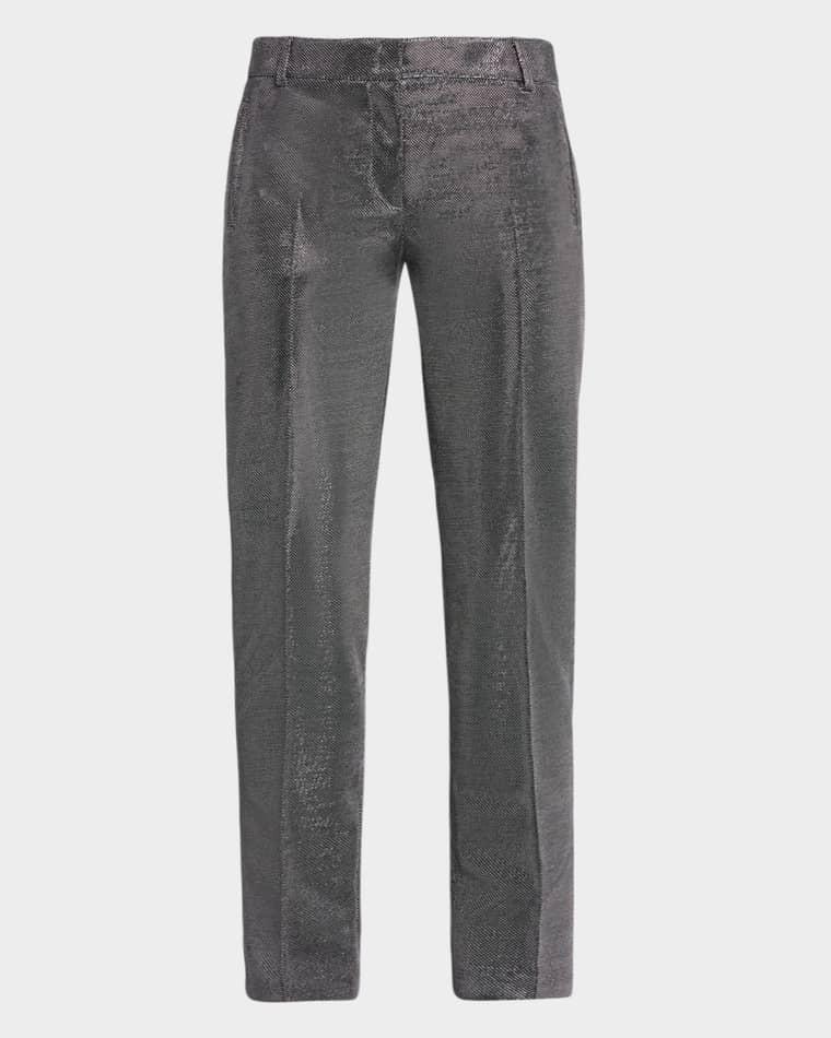 Fabia Embellished Slim-Leg Ankle Pants by AKRIS