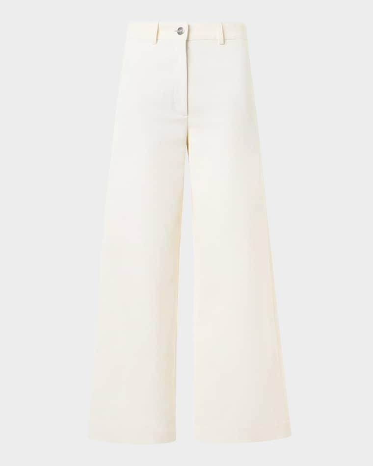 Finn Cotton-Linen Gabardine Wide-Leg Pants by AKRIS