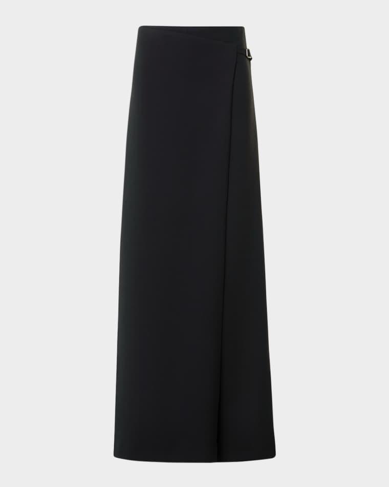 Foss Asymmetric Wrap-Panel Wide-Leg Pants by AKRIS
