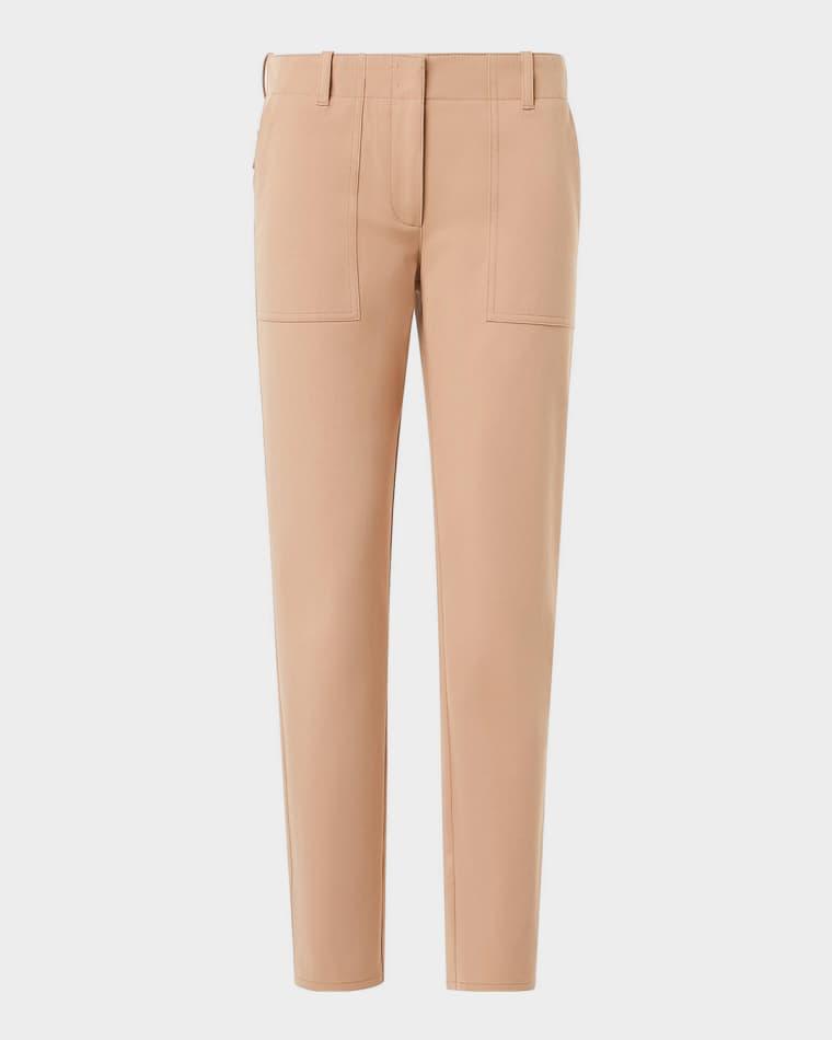 Franco Slim Bi-Stretch Cotton Cropped Pants by AKRIS