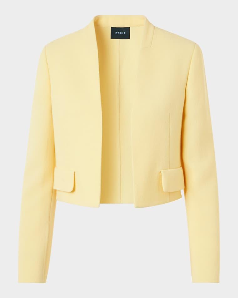 Helena Wool Crepe Open-Front Short Jacket by AKRIS