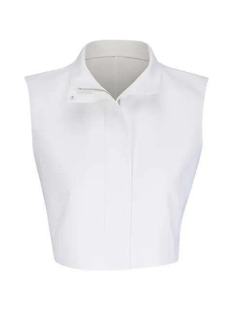 Hester cropped sleeveless short vest by AKRIS