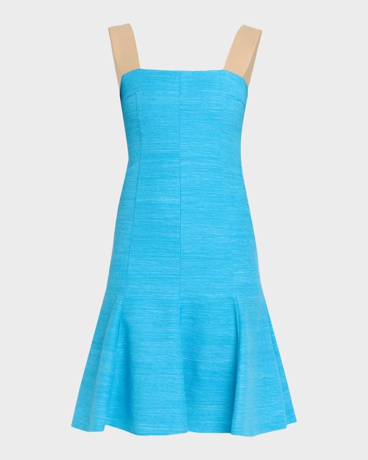 Indian Silk Sleeveless Fit-&-Flare Dress by AKRIS