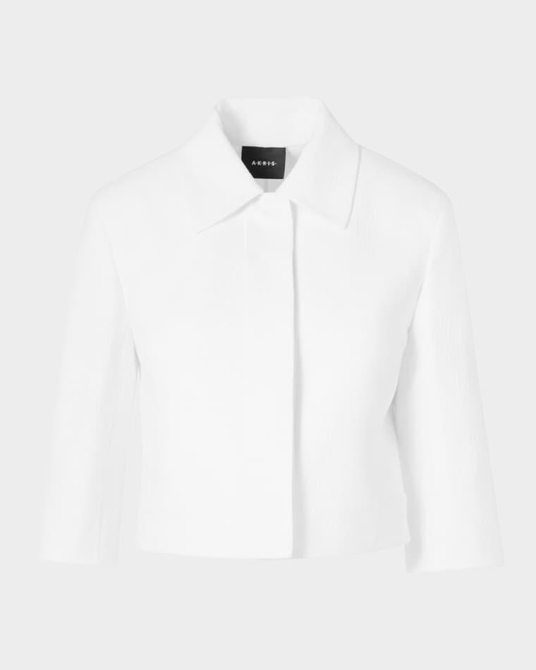 Lewitt Cropped Double-Face Cotton Jacket by AKRIS