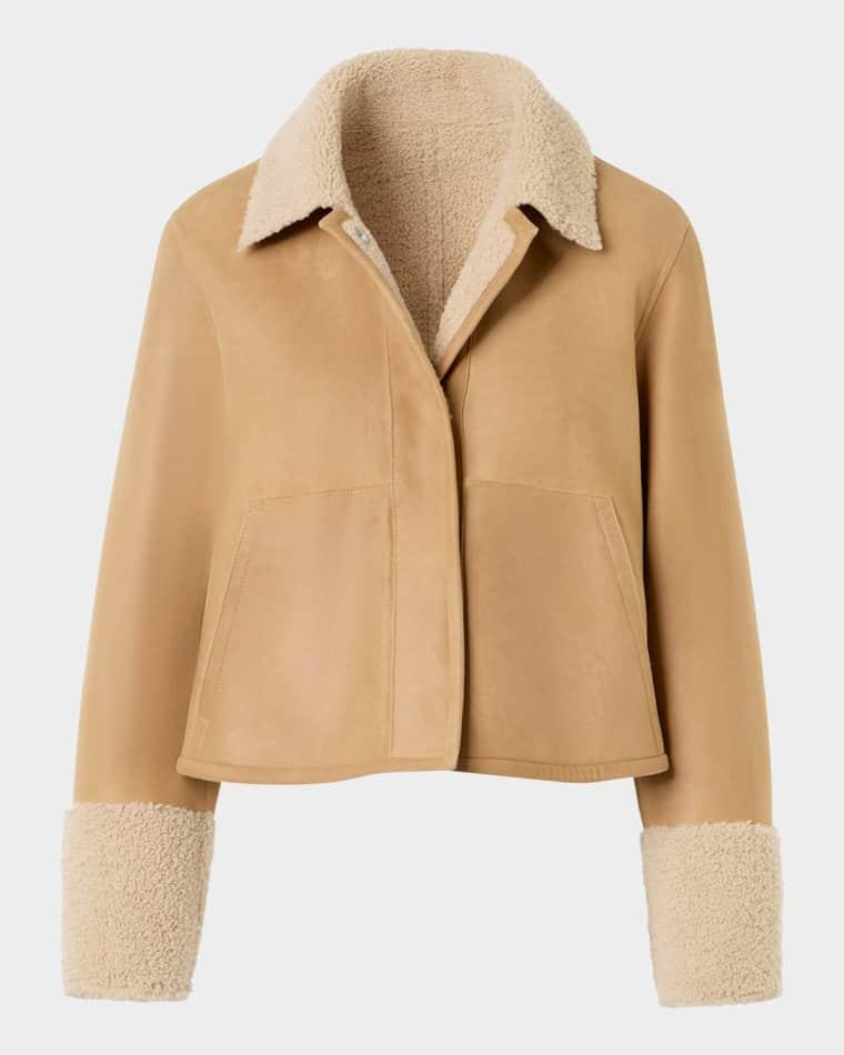 Reversible Cady And Sheep Shearling Jacket by AKRIS