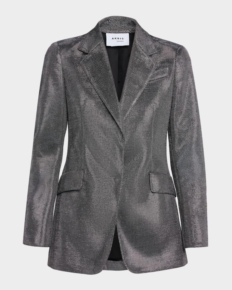 Strass Single-Breasted Boyfriend Blazer by AKRIS