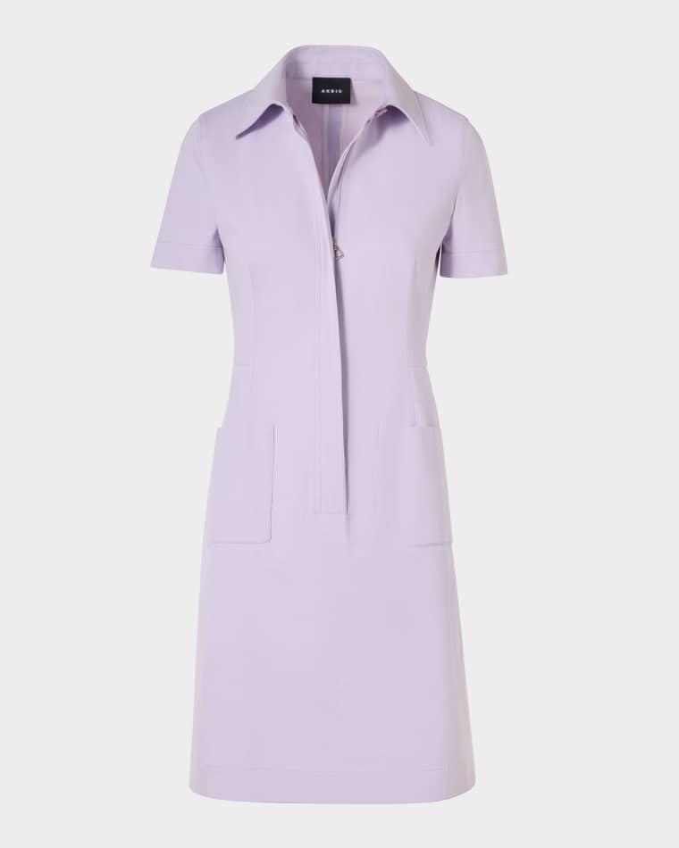 Stretch Denim Mini Tunic Dress by AKRIS