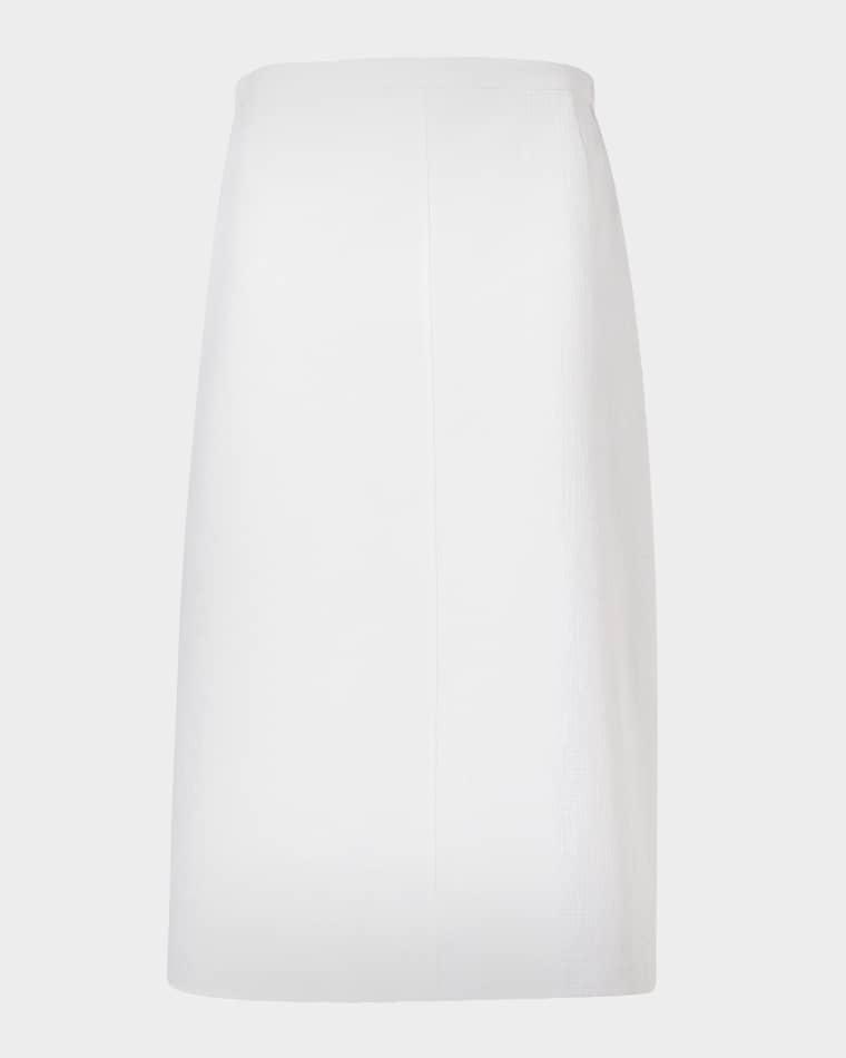 Textured Cotton Knee-Length Skirt by AKRIS