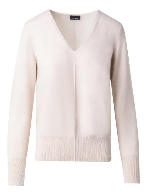 V-neck panelled sweater by AKRIS