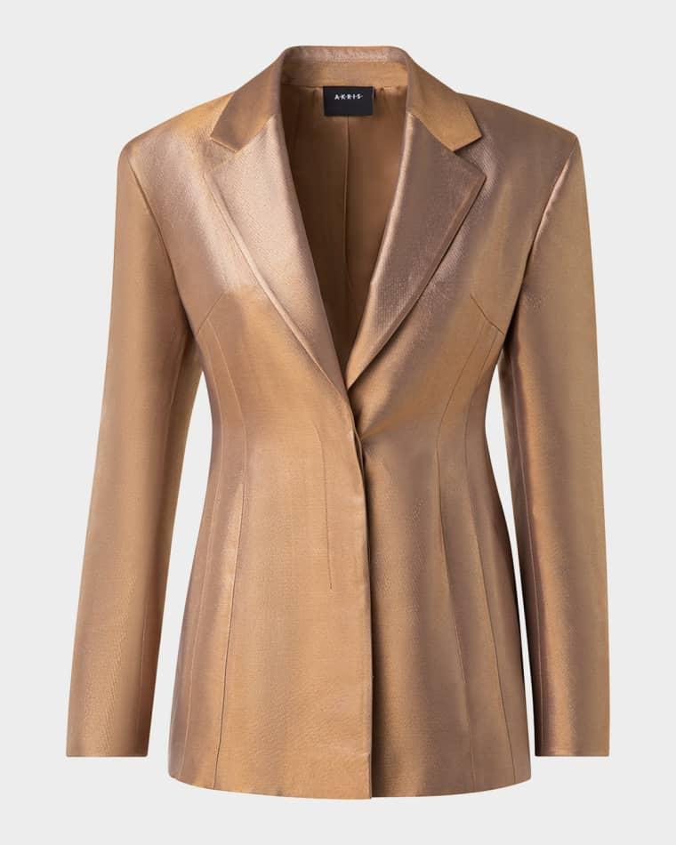 Walker Metallic Single-Breasted Jacket by AKRIS