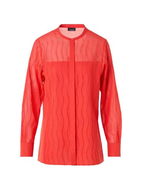 Wave broderie anglaise blouse by AKRIS