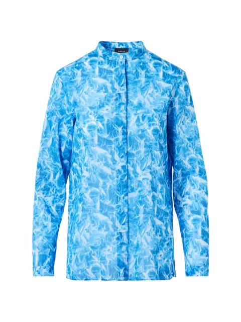 Whitecaps-print blouse by AKRIS