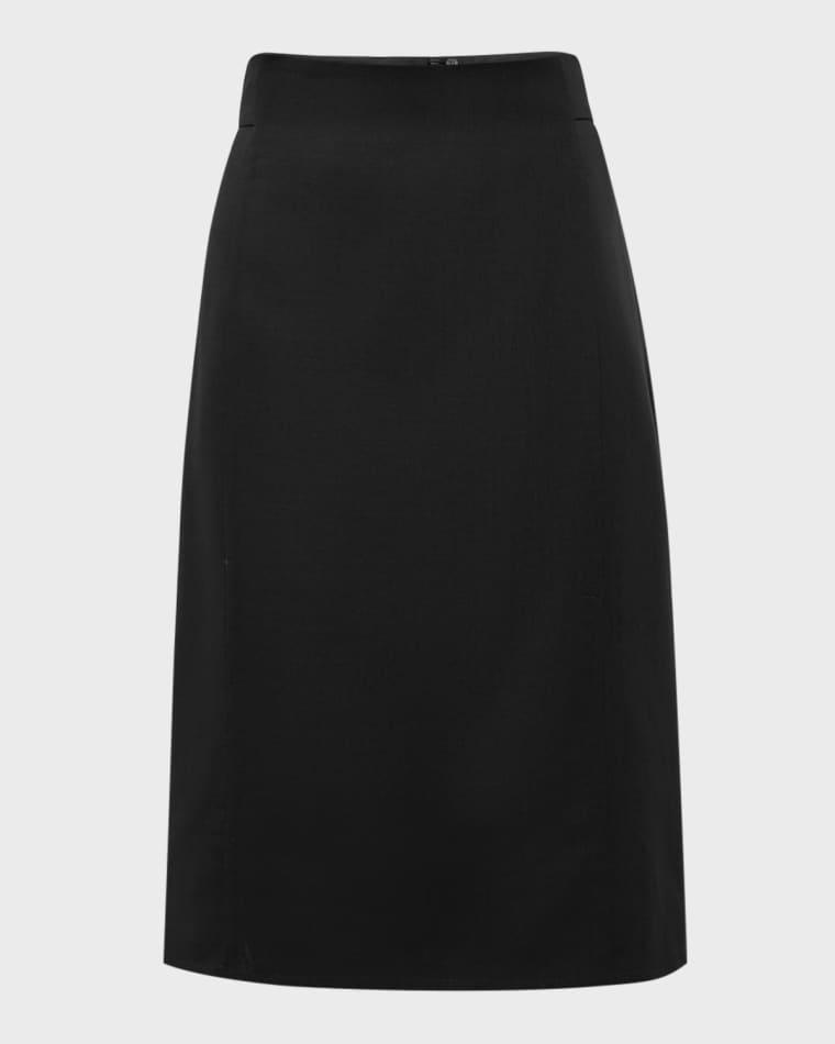 Wool-Blend Knee-Length Pencil Skirt by AKRIS