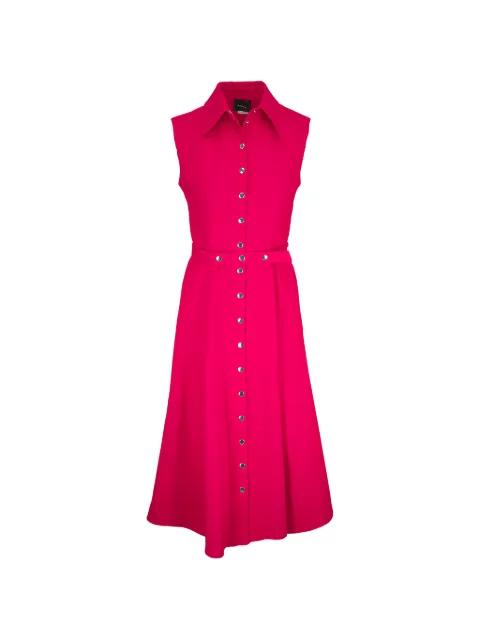 belted sleeveless midi dress by AKRIS