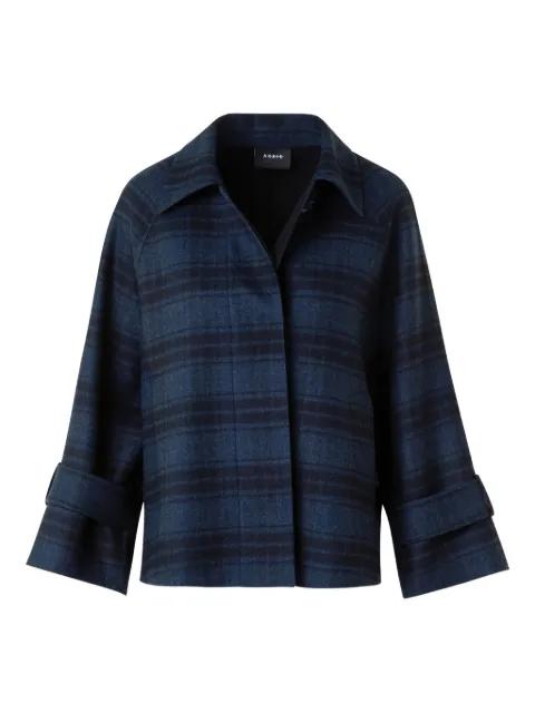 buttoned plaid jacket by AKRIS