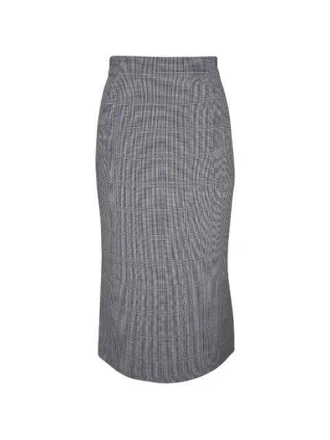 checked midi skirt by AKRIS
