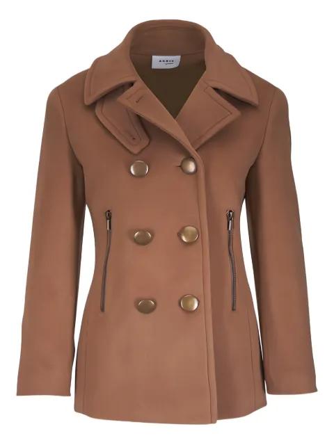 double-breasted zip coat by AKRIS