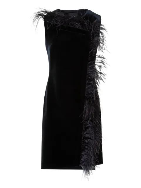 feather trim dress by AKRIS