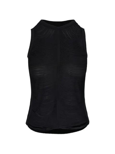 fringed-embellishment top by AKRIS