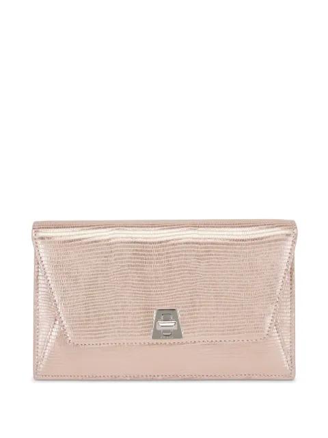 leather clutch bag by AKRIS