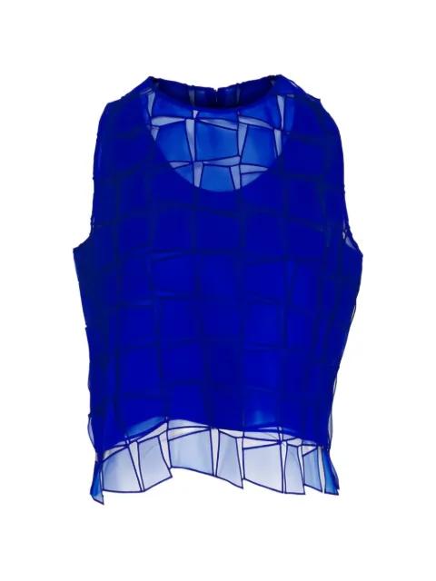 patchwork organza blouse by AKRIS