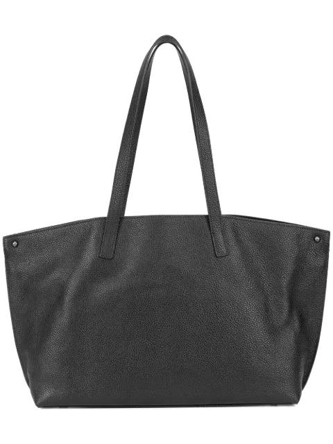 pebbled leather tote bag by AKRIS
