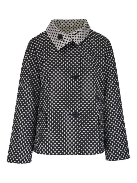 polka-dot button-up reversible jacket by AKRIS