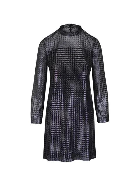 polka-dot mock-neck dress by AKRIS