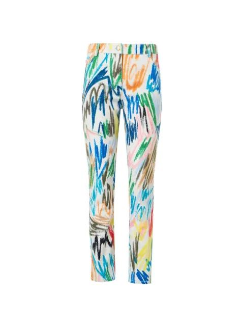 printed cropped trousers by AKRIS