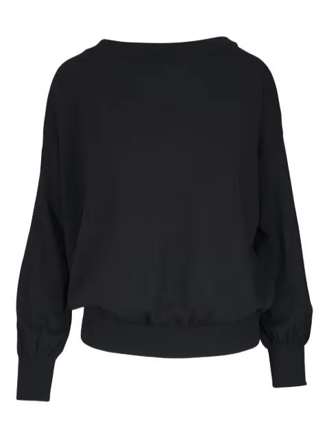 ribbed knit trim wool sweater by AKRIS