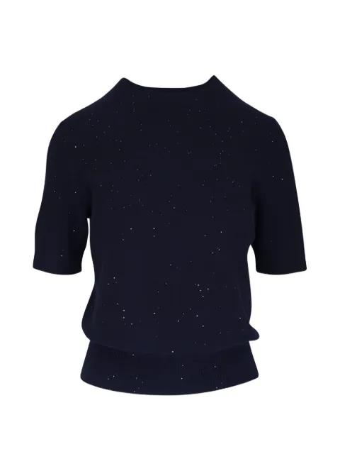 short-sleeve knitted sweater by AKRIS