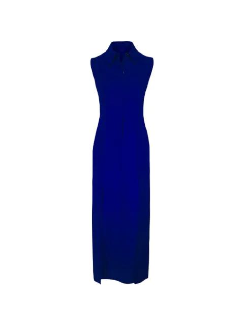 sleeveless side-slit midi dress by AKRIS