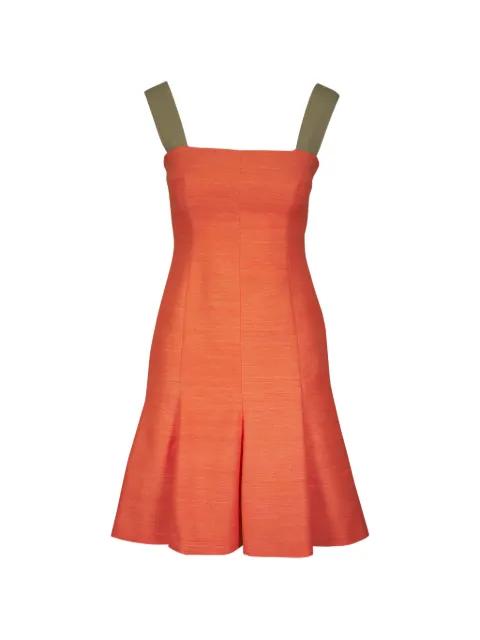 square-neck pleated dress by AKRIS