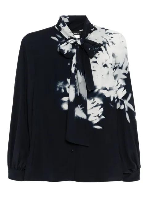 wildflower-print silk shirt by AKRIS