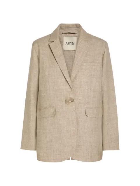 Noor single-breasted marl jacket by AKYN