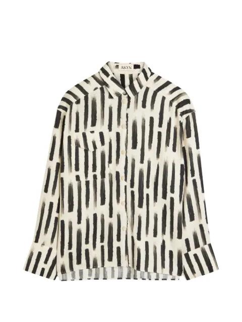 Robbie brush stroke print shirt by AKYN