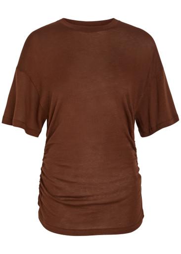Ruched fine-knit T-shirt by AKYN