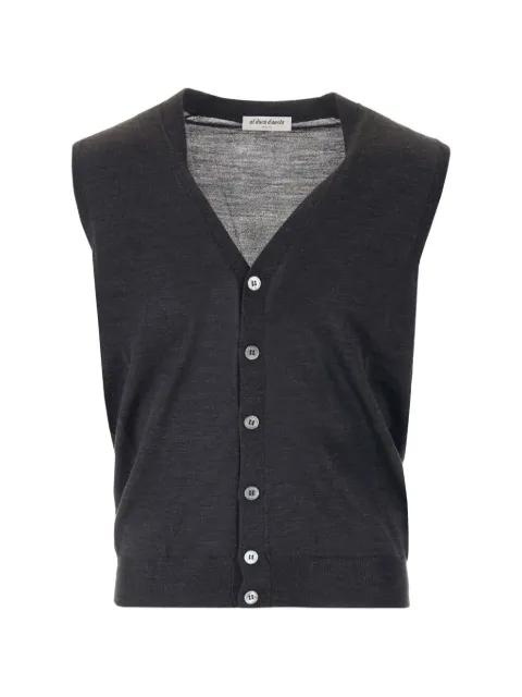 V-neck button-up sleeveless cardigan by AL DUCA D'AOSTA 1902