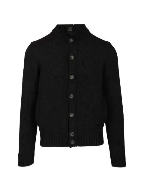 button-fastening ribbed-trim sweater by AL DUCA D'AOSTA 1902