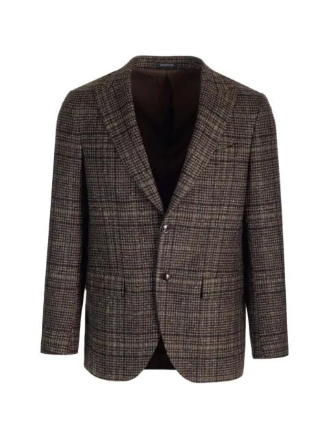 check-pattern peak-lapel blazer by AL DUCA D'AOSTA 1902