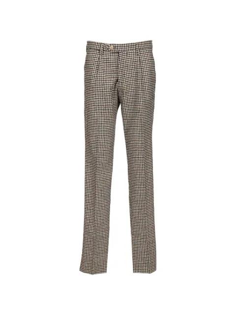 check-pattern pleated trousers by AL DUCA D'AOSTA 1902
