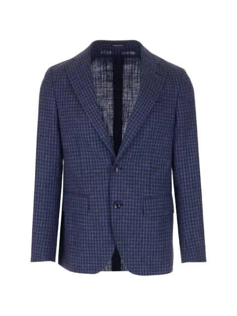 check-pattern single-breasted blazer by AL DUCA D'AOSTA 1902
