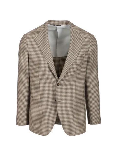 check-pattern single-breasted blazer by AL DUCA D'AOSTA 1902