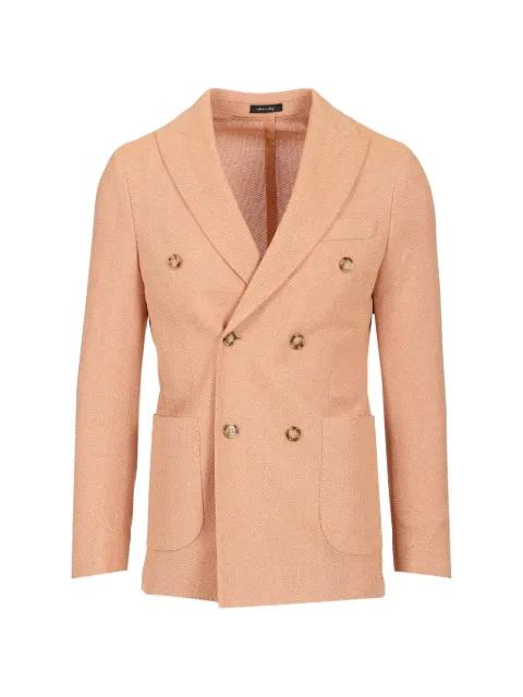 double-breasted herringbone-weave blazer by AL DUCA D'AOSTA 1902