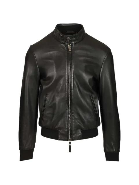 double-slider zip biker jacket by AL DUCA D'AOSTA 1902