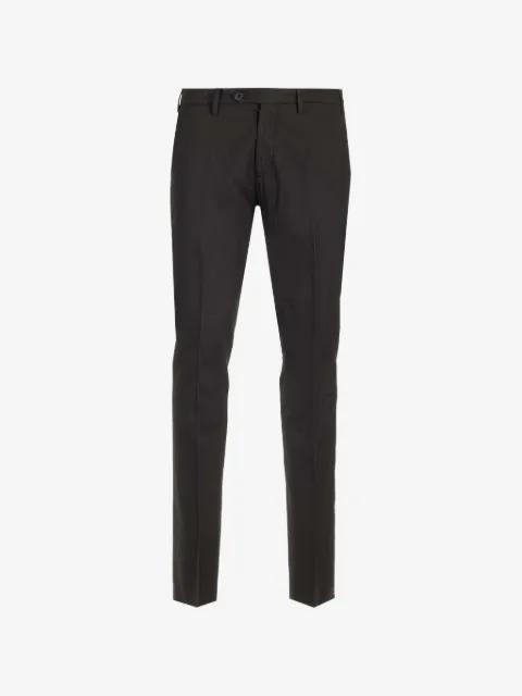drill-texture pressed-crease trousers by AL DUCA D'AOSTA 1902